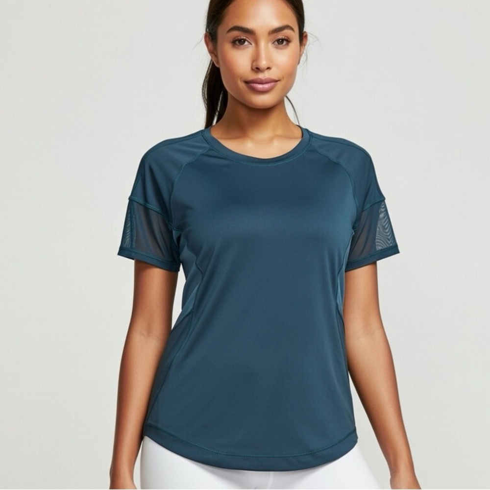 Lululemon Blueish‎ Green Sheer top size 4 C34